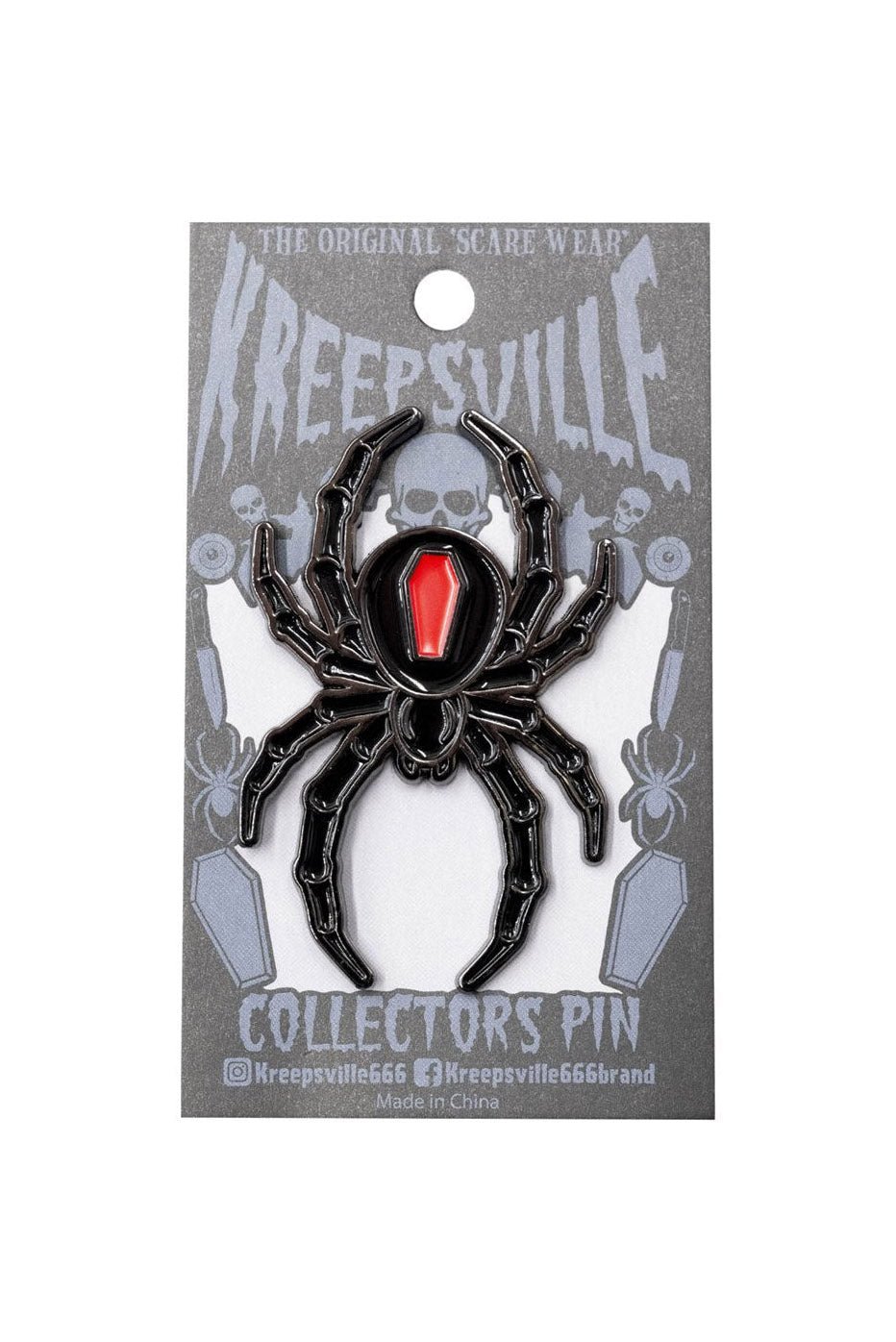 Black Widow Spider Enamel Pin