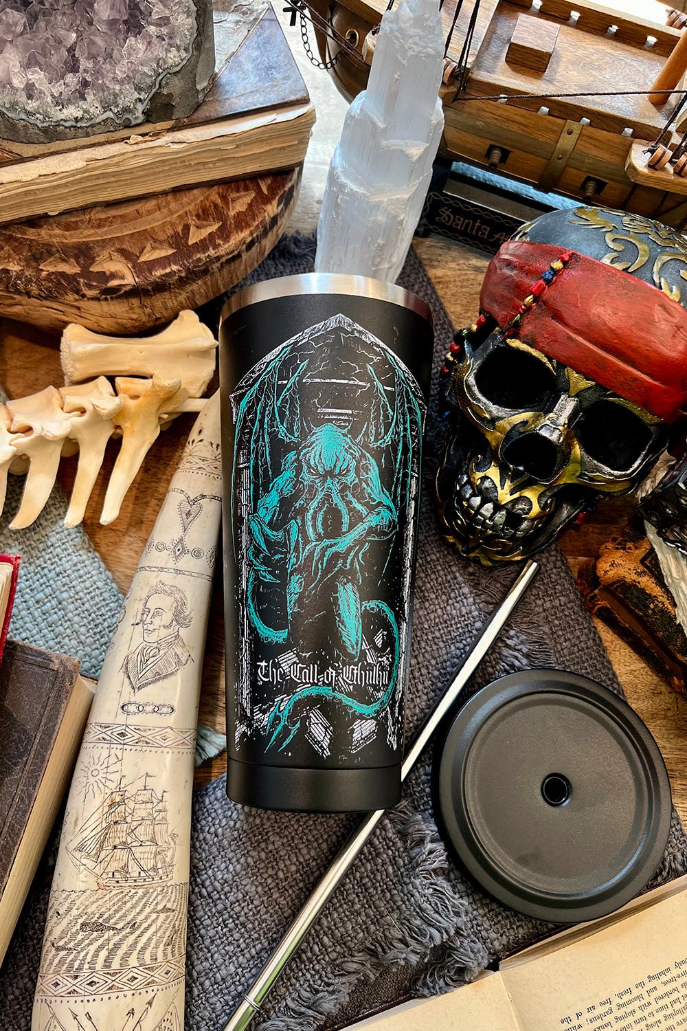 Cthulhu Cold Brew Tumbler with Straw