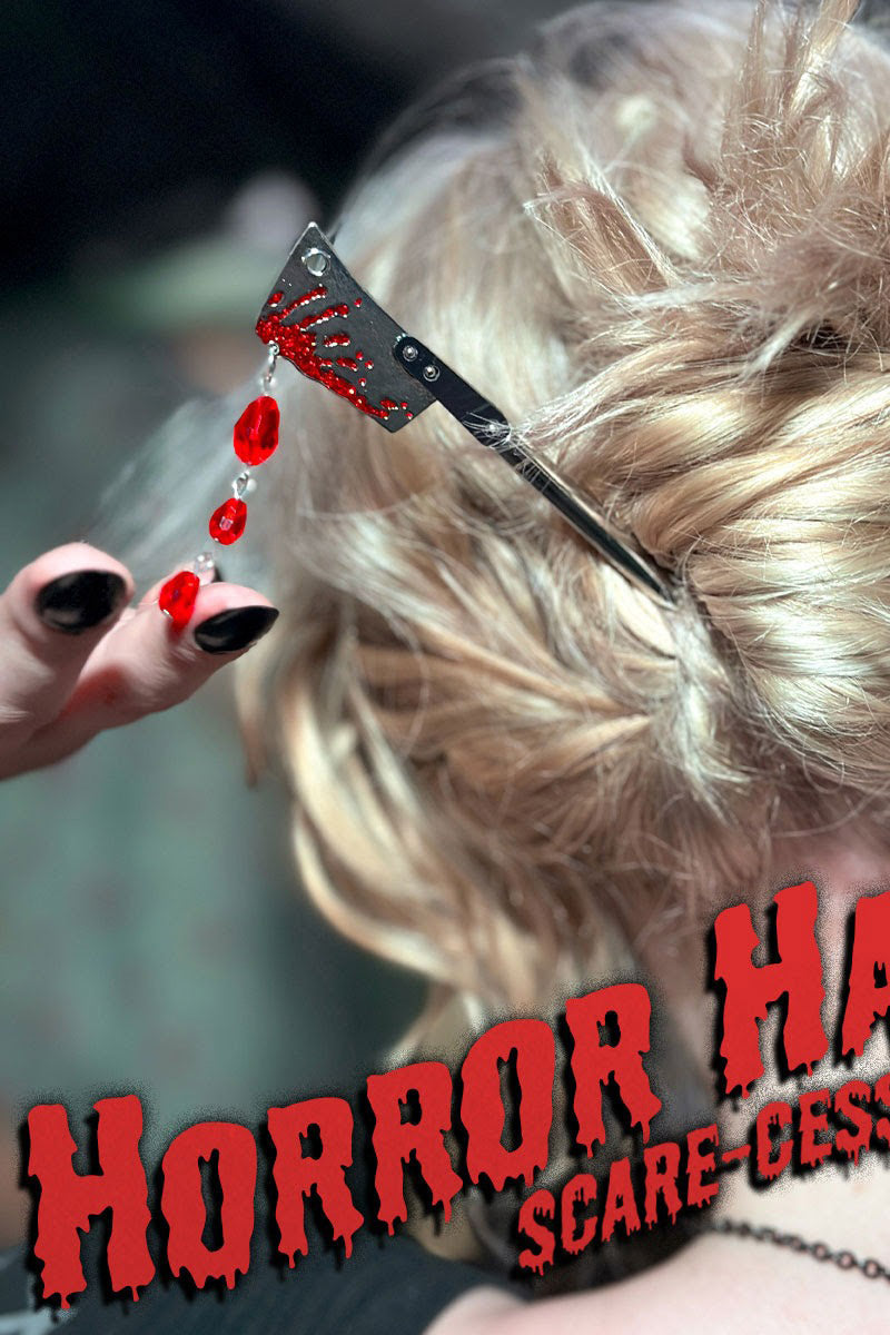 Cleaver Blood Drip Hair Stick