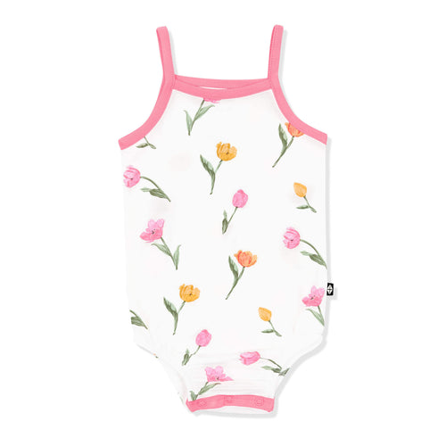 Spaghetti Strap Leotard in Tulip
