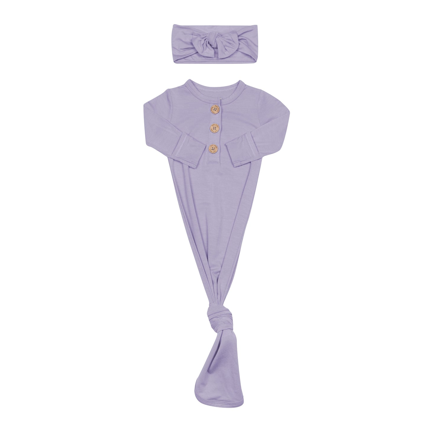 Knotted Gown with Bow Set in Taro