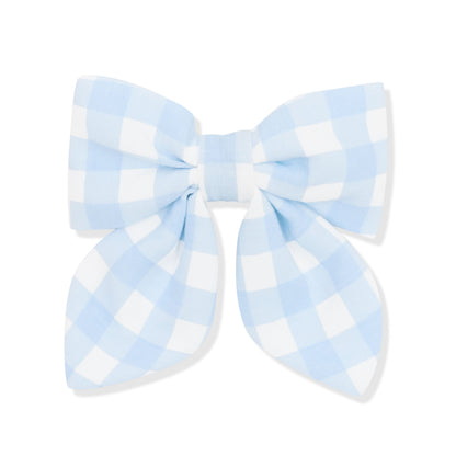 Medium Alligator Clip Bow in Gingham Breeze