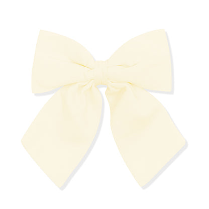 Large Alligator Clip Bow in Chamomile