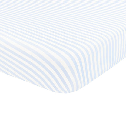 Mini Crib Sheet in Small Mist Stripe