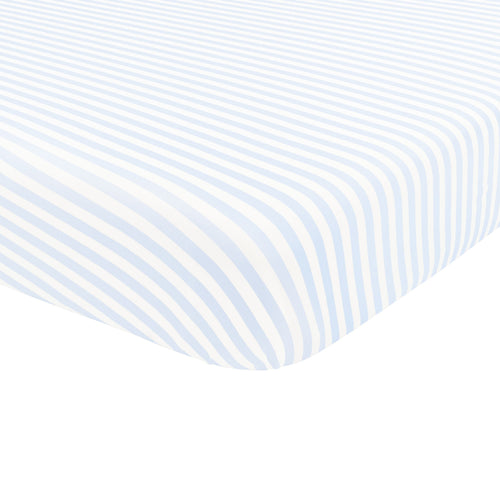 Mini Crib Sheet in Small Mist Stripe