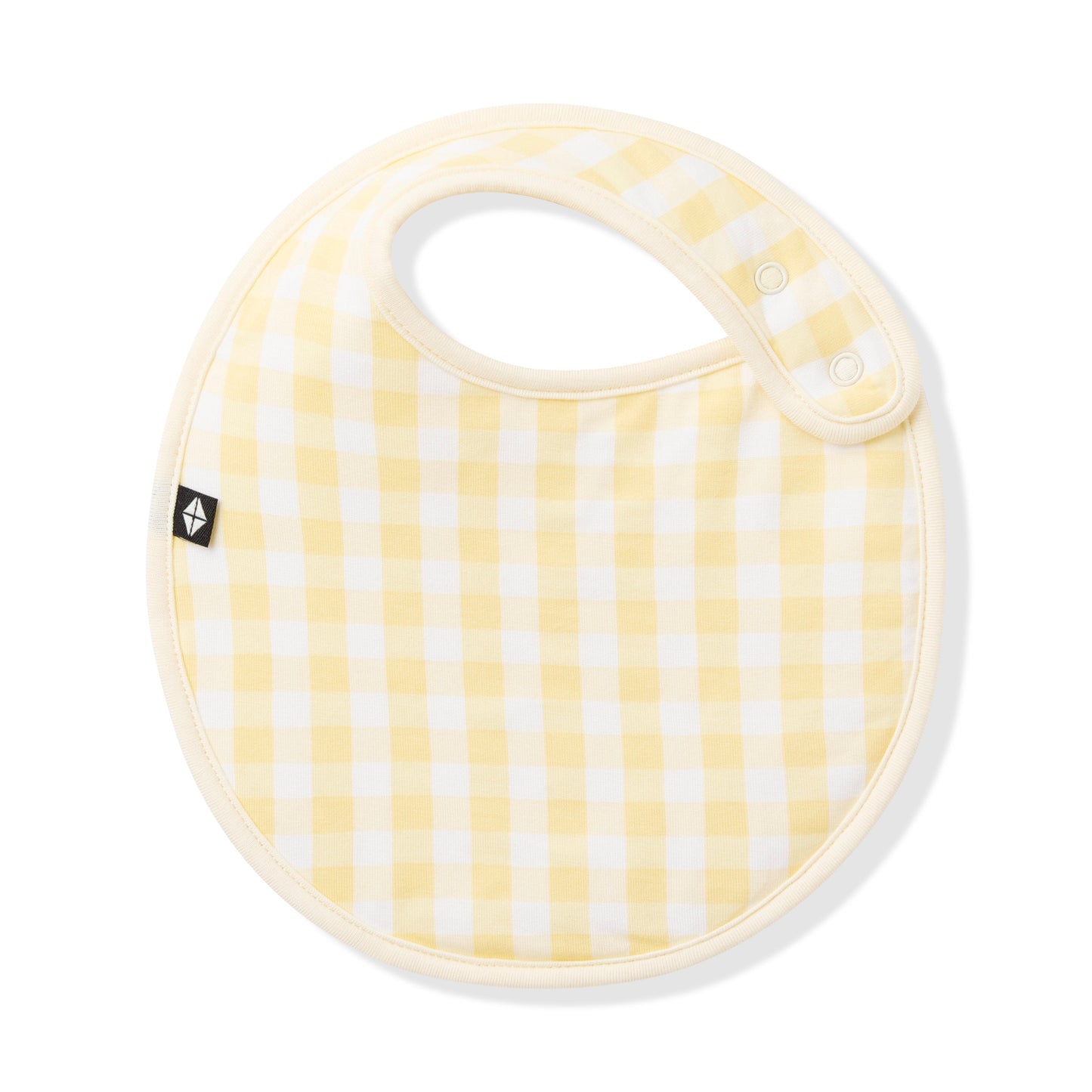 Cushy Bib in Gingham Chamomile