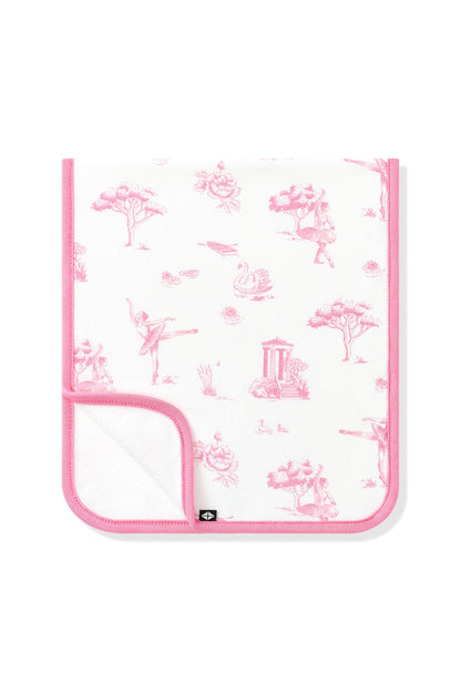 Burp Cloth in Toile Ballet
