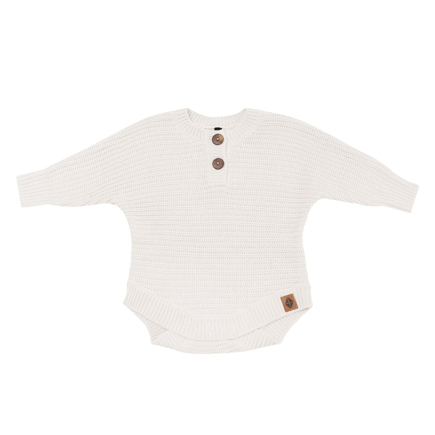 Chunky Knit Romper in Oat