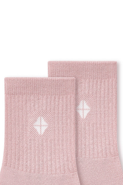 Adult Crew Socks in Blush