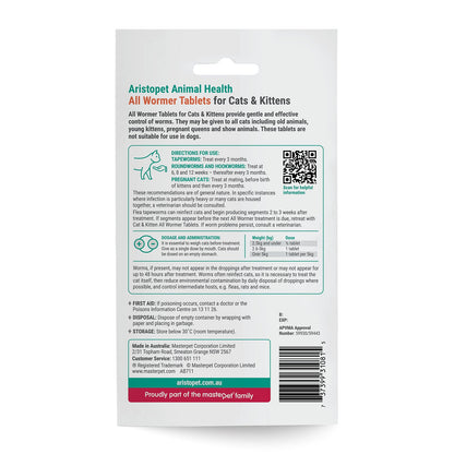Aristopet - All Wormer Tablets For Cats/Kittens