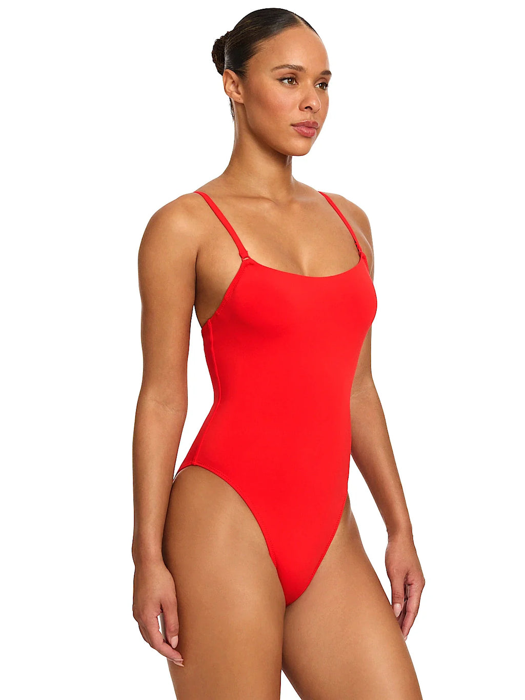 Ava Mio Lace-Up Back One-Piece