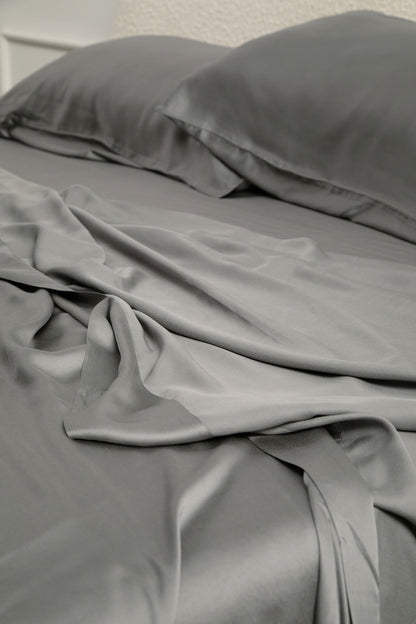 Bamboo Sateen Pillowcase Set in Ash