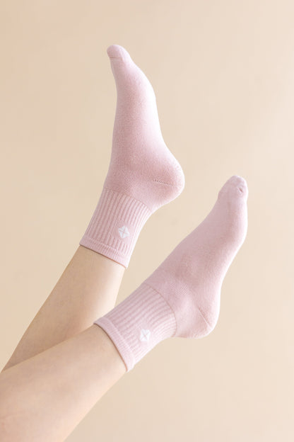 Adult Crew Socks in Blush