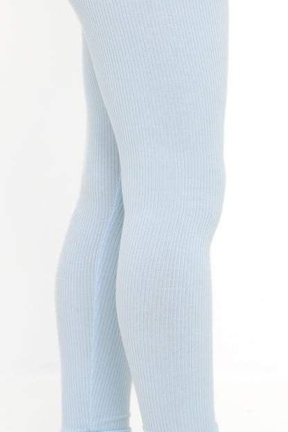 Ribbed Leggings in Breeze