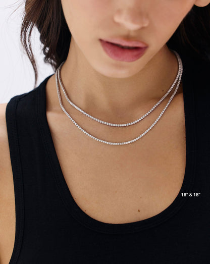 Classic Diamond Tennis Necklace
