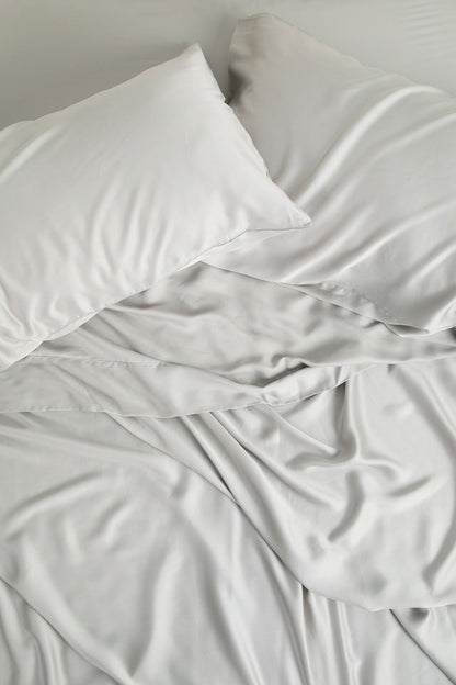 Bamboo Sateen Pillowcase Set in Dove Gray