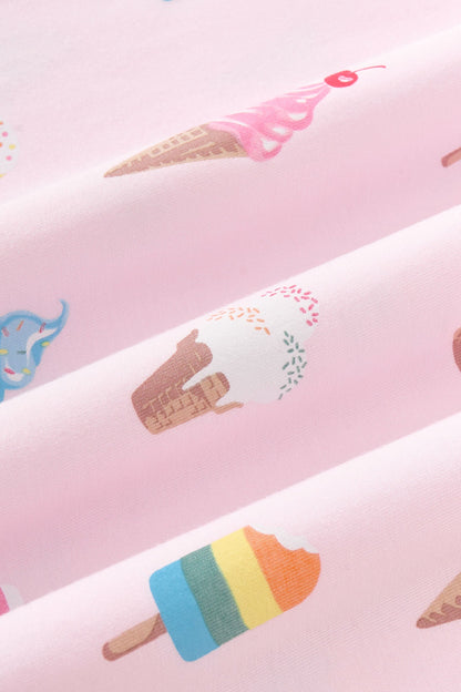 Flutter Sleeve Romper in Sakura Ice Cream