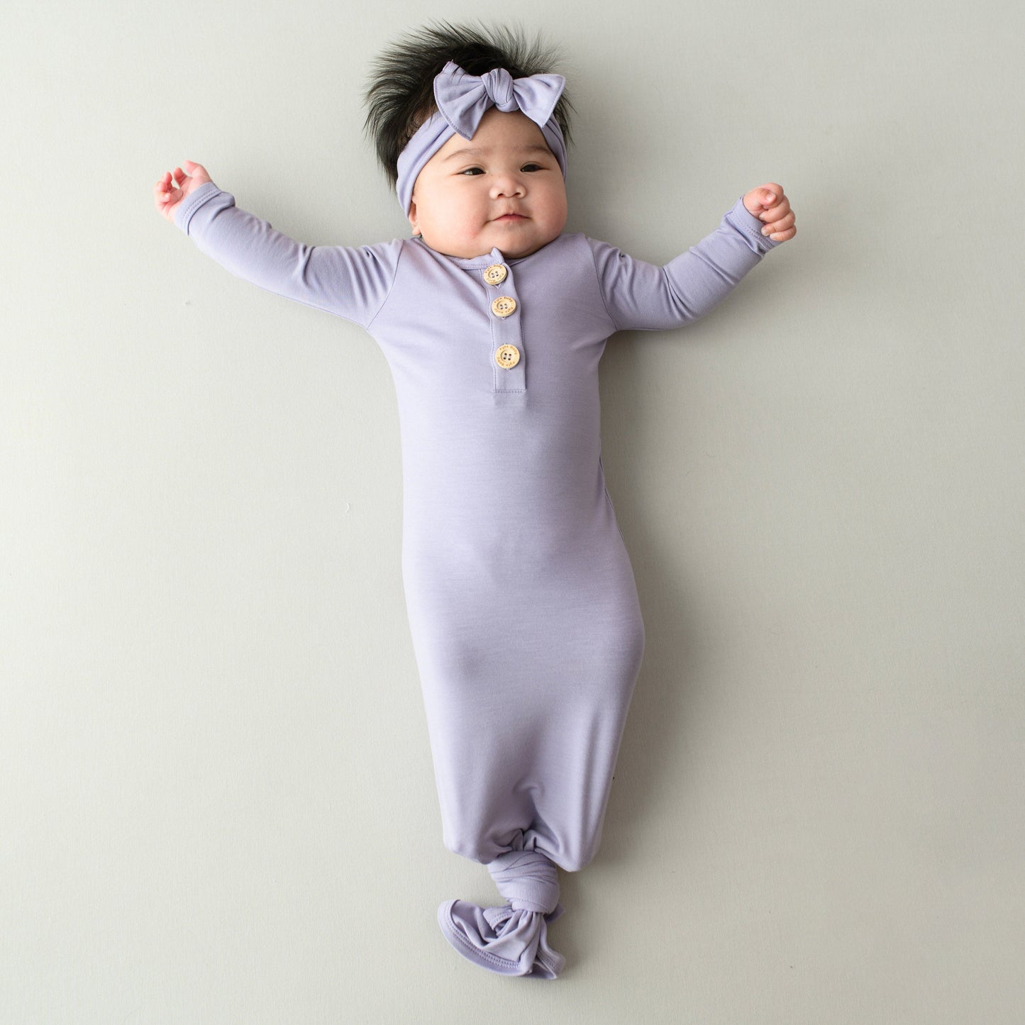 Knotted Gown with Bow Set in Taro
