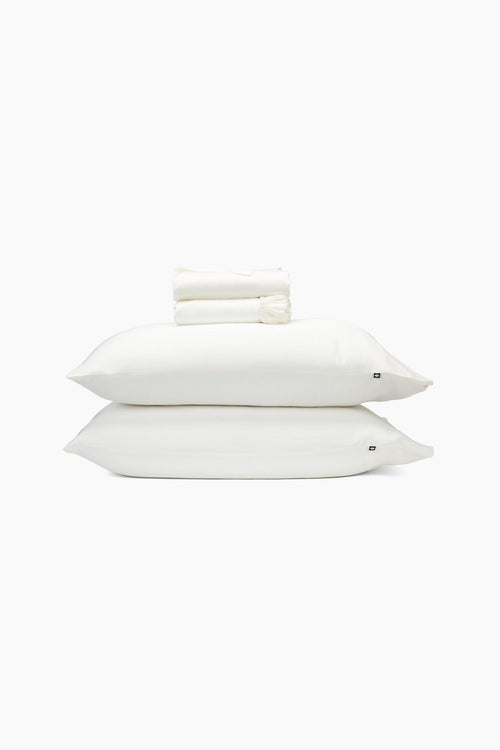Bamboo Sateen Sheet Set in Shell