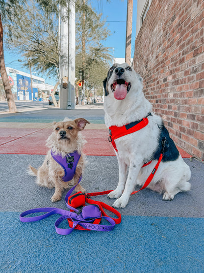 Dog Adjustable Harness - Neon Red