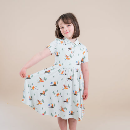 Polo Dress in Winnie the Pooh Hundred Acre Wood