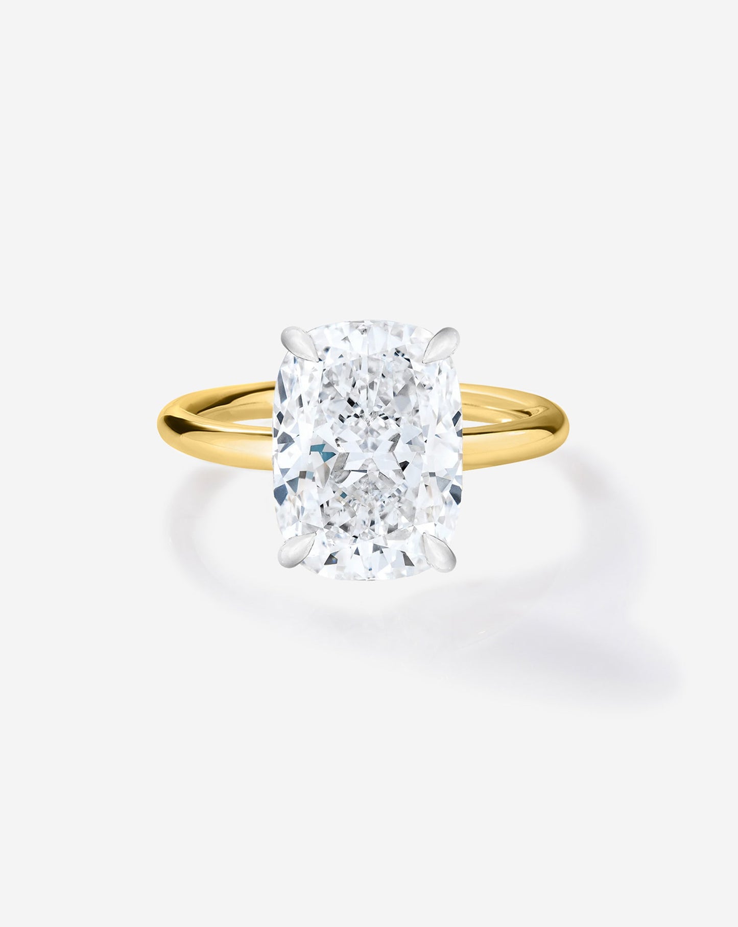 3.53 Cushion Lab Diamond in Cloud Solitaire