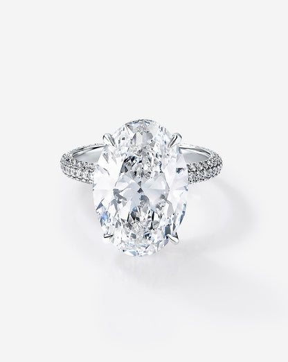 5.37 Oval Lab Diamond in Pavé Cloud