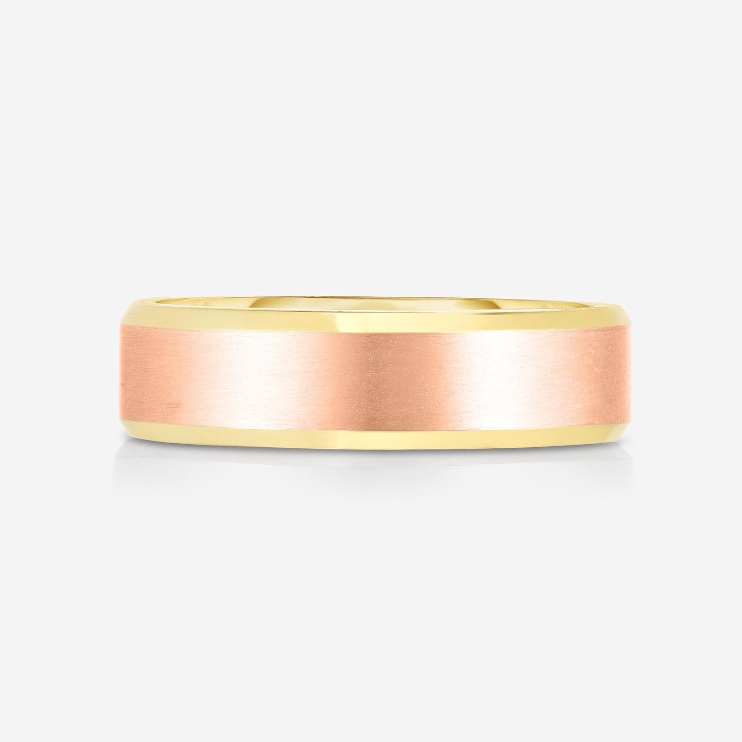 6 mm Contrast + Beveled Wedding Band