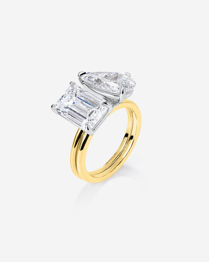 5.19 Emerald & Pear Lab Diamond in Whisper Thin® Duet