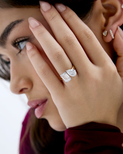 5.19 Emerald & Pear Lab Diamond in Whisper Thin® Duet