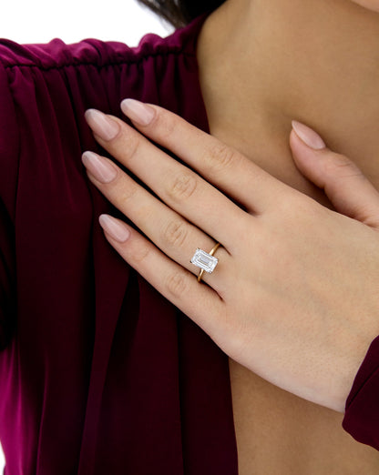 5.19 Emerald & Pear Lab Diamond in Whisper Thin® Duet