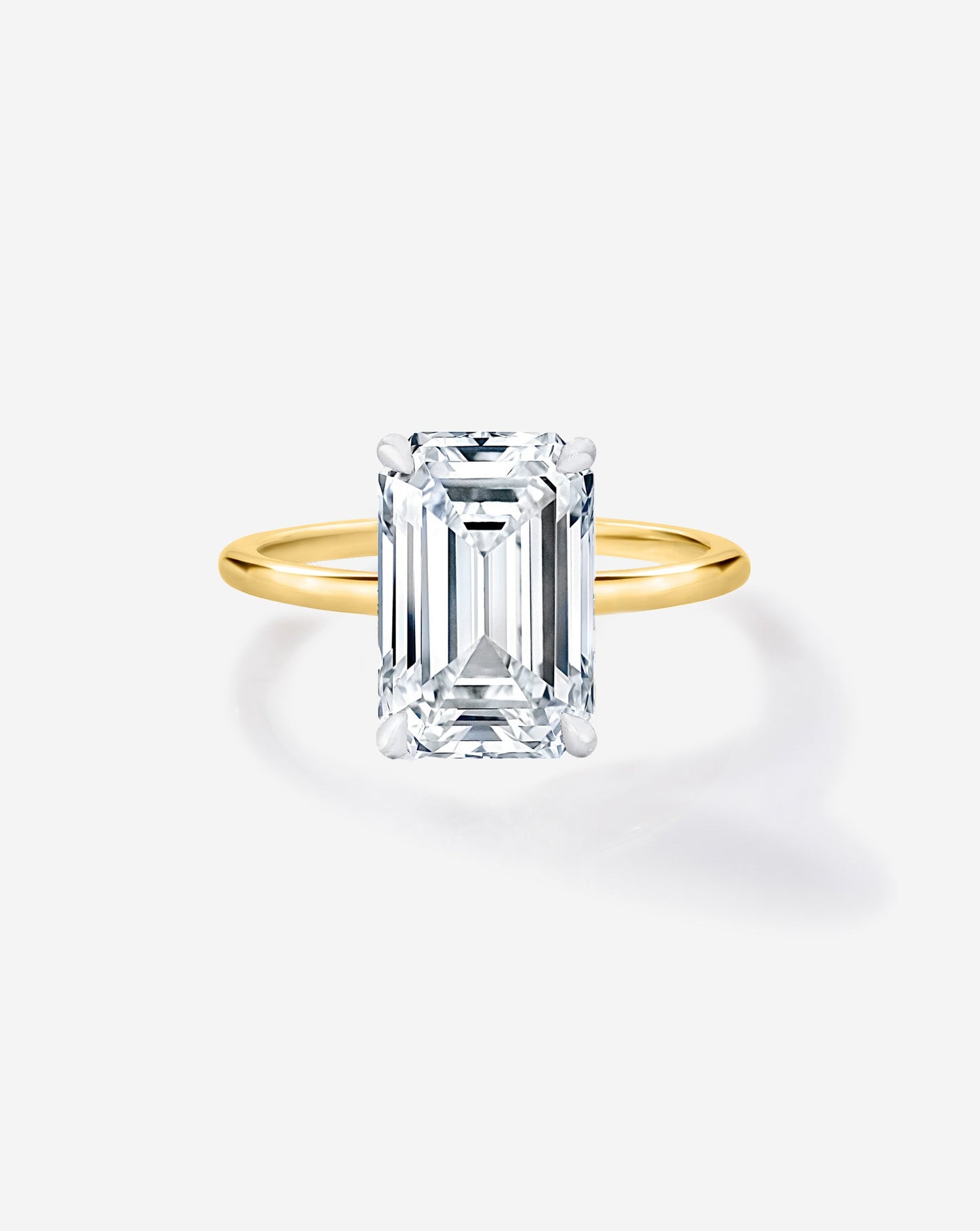 2.52 Emerald Lab Diamond in Whisper Thin® Hidden Halo