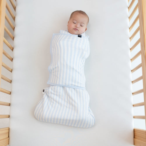 Sleep Bag Swaddler in Small Mist Stripe 1.0