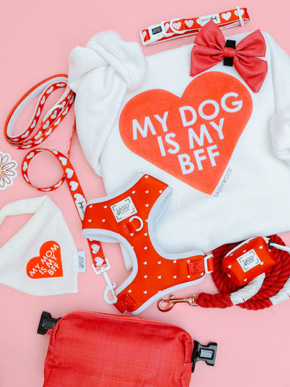 Dog Bandana - My Mom is my BFF (RED)