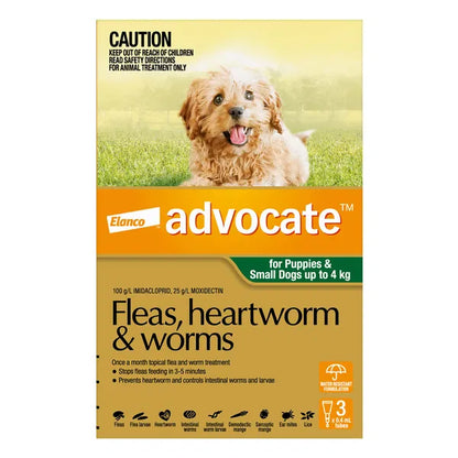 Advocate - For Dogs up to 4 kg (Small Dogs/Pups) Green