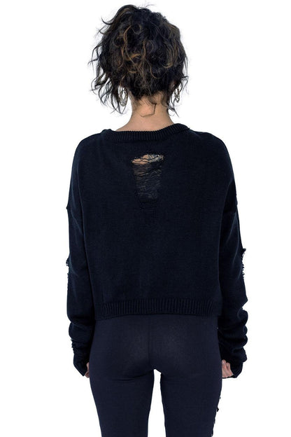 Akela Cropped Sweater Top