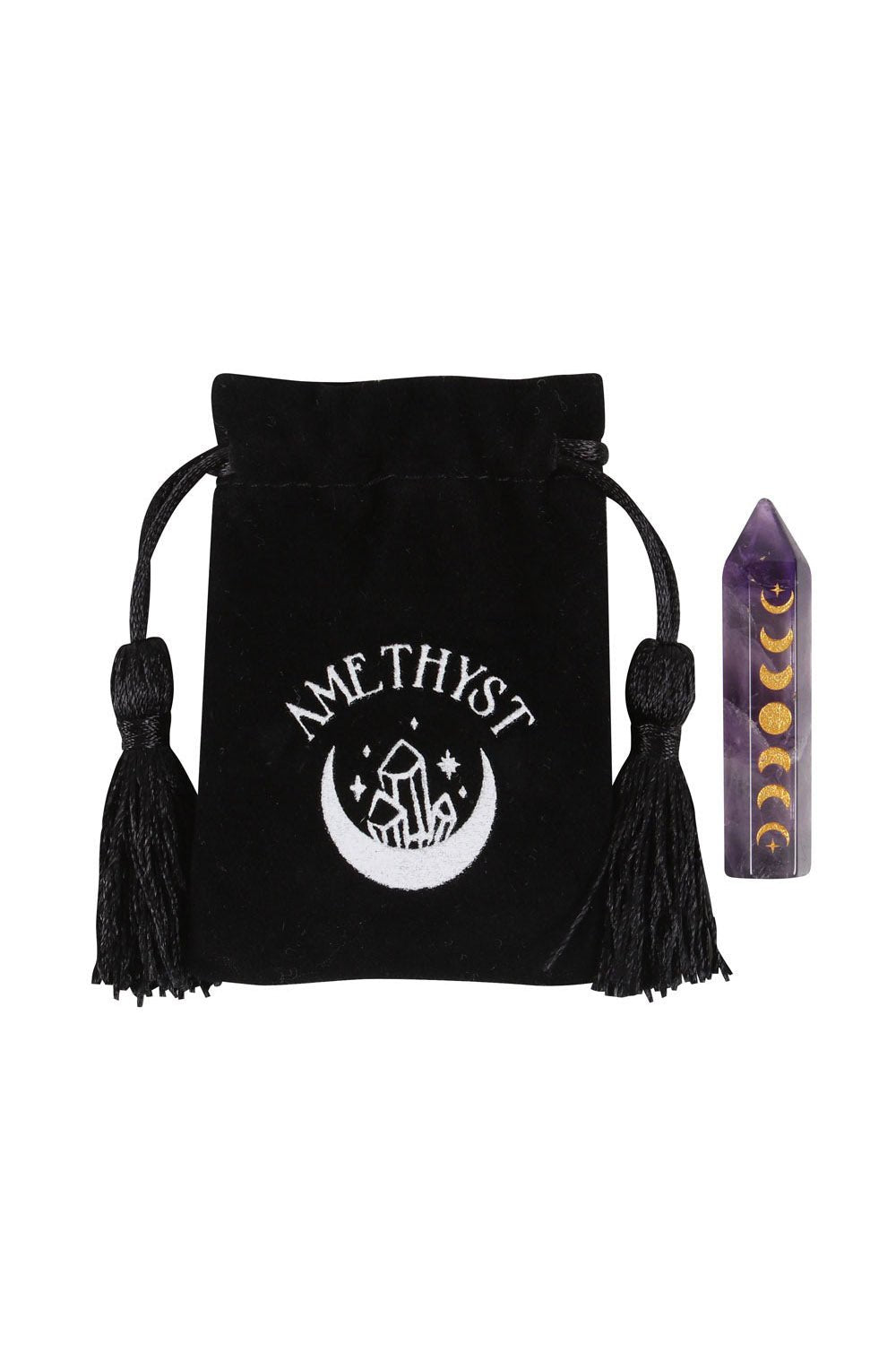 Amethyst Moon Phase Crystal Point