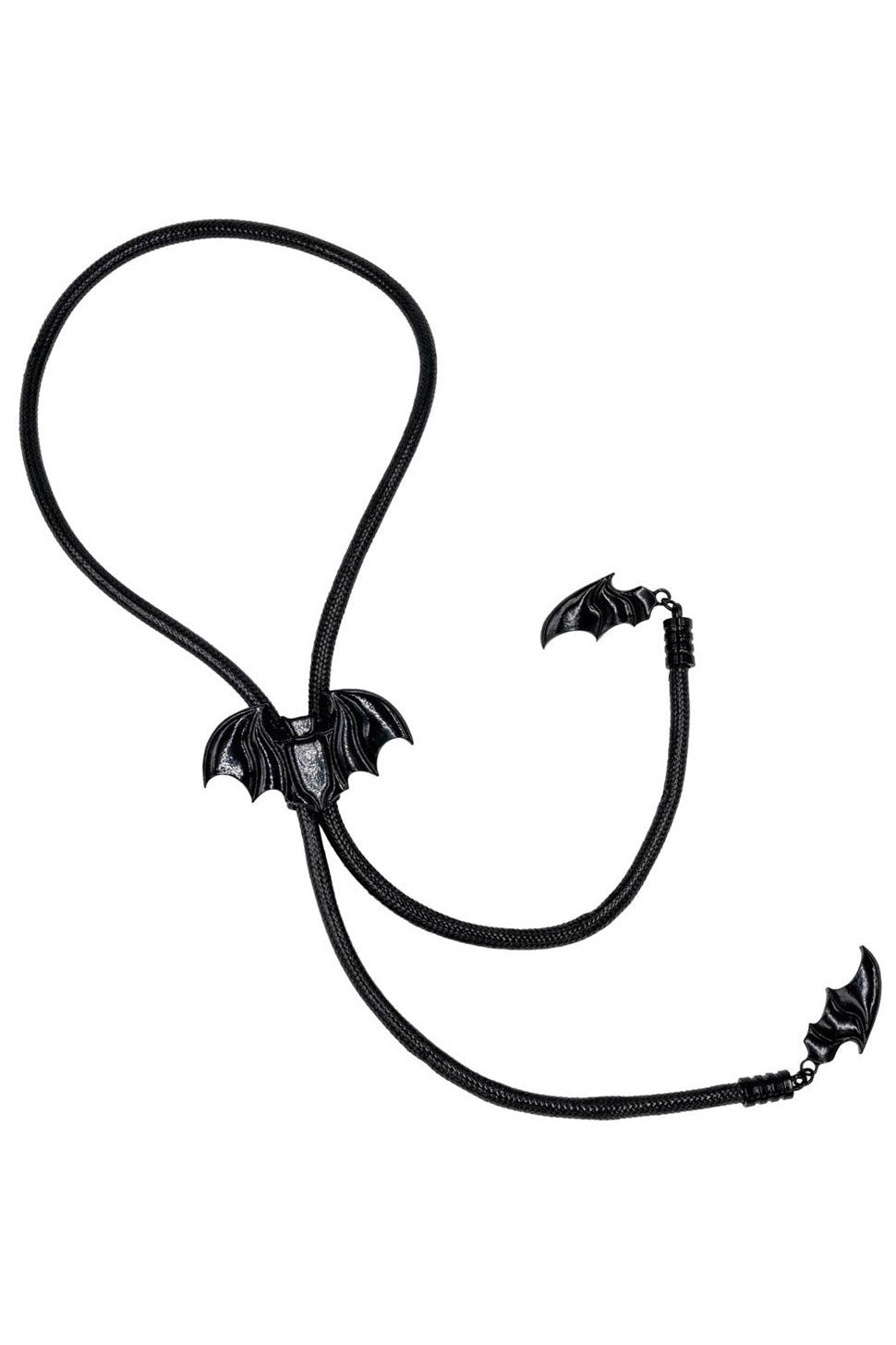 Bat Black Bolo Western Tie