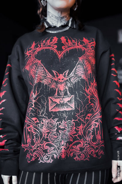 Bat Romance Sweatshirt [BLOOD RED]
