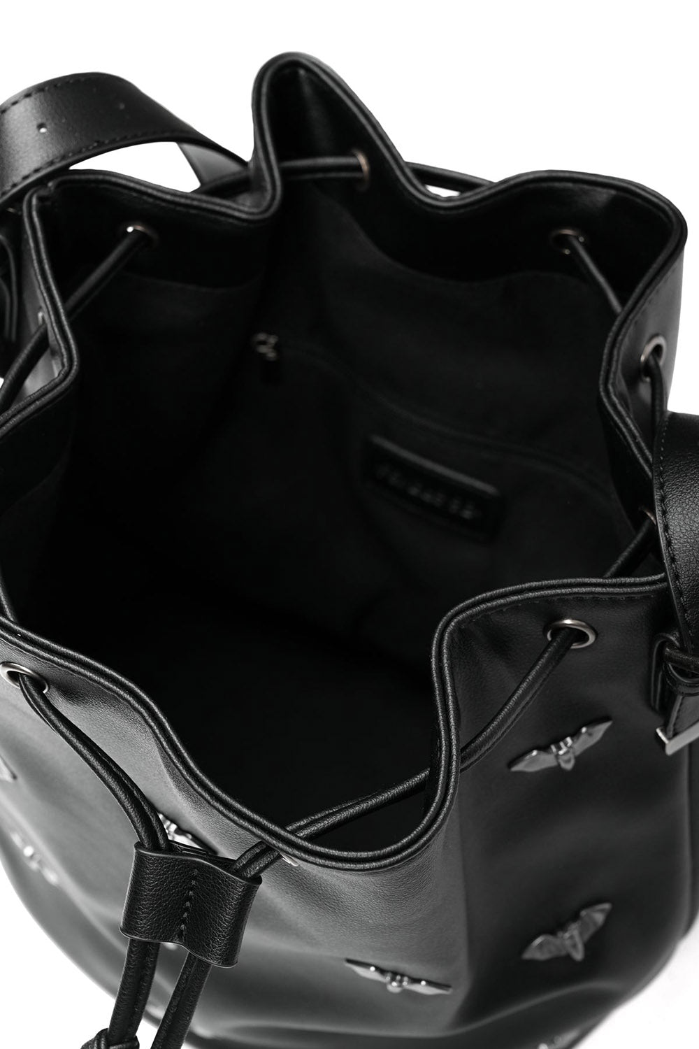 Bat Studded Bucket Bag