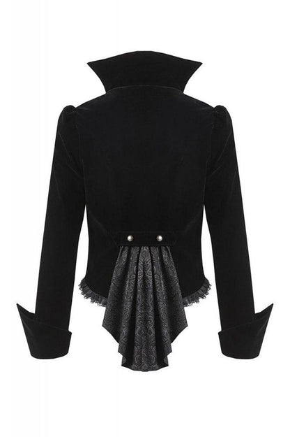 Batwing Collar Tailed Coat