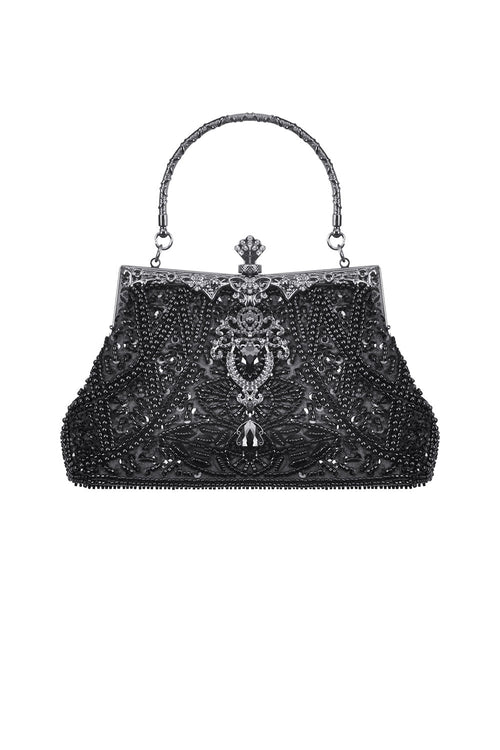 Black Starlight Small Beaded Bag
