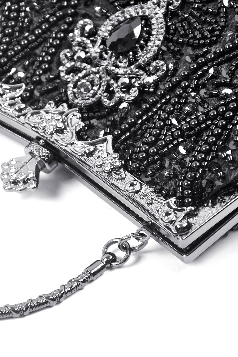 Black Starlight Small Beaded Bag