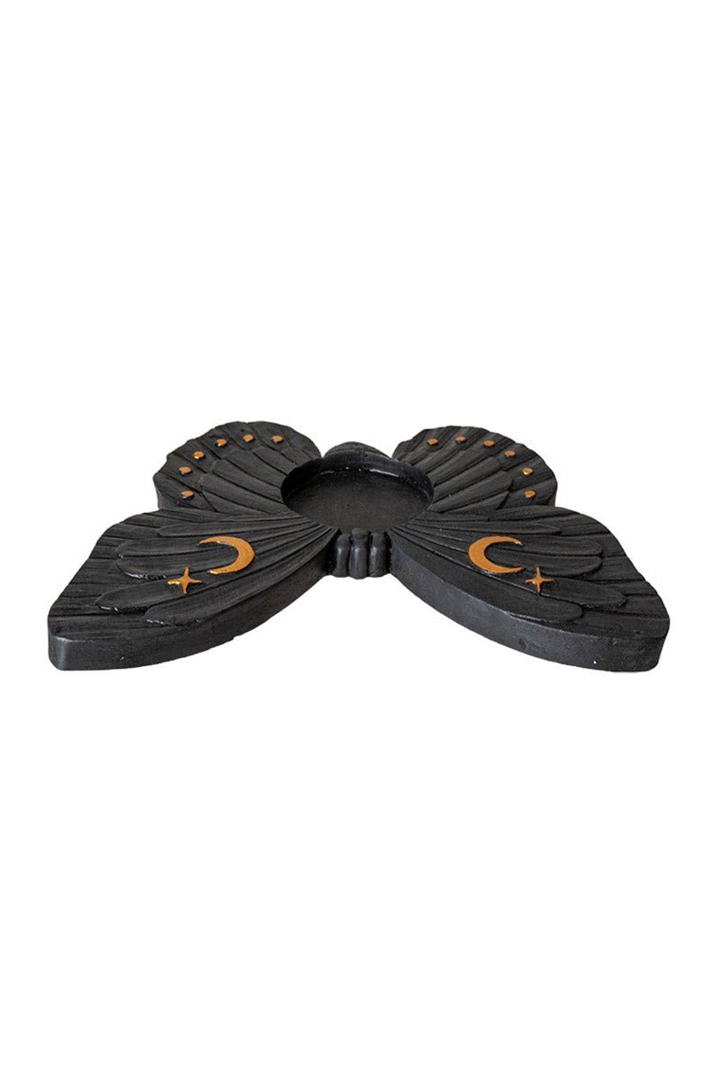 Black Moth Tealight Candle Holder