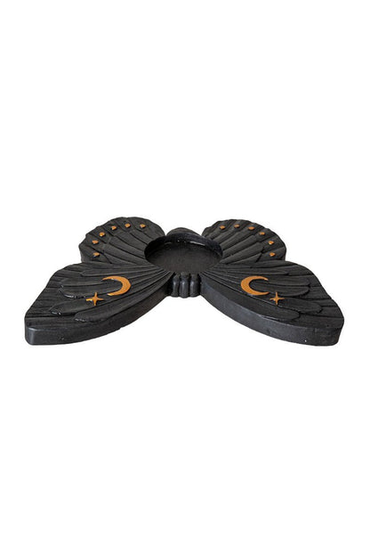 Black Moth Tealight Candle Holder