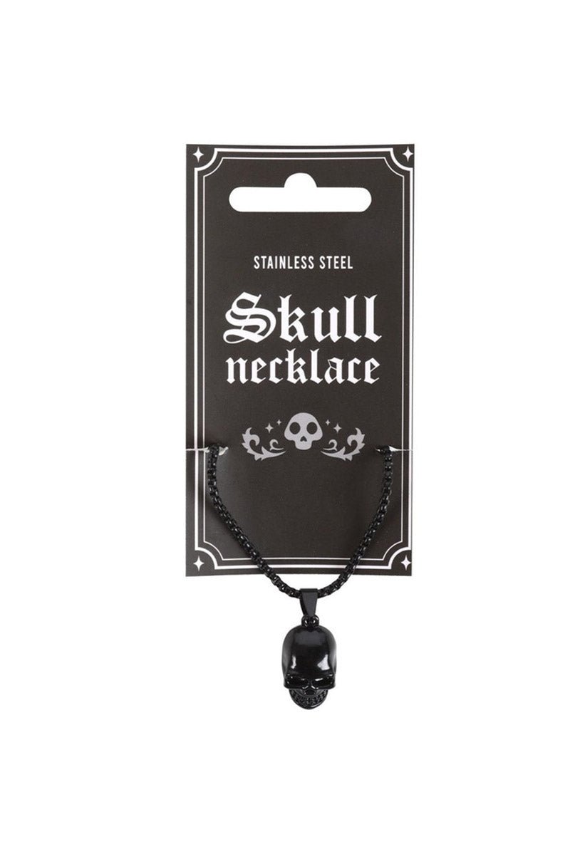 Black Stainless Steel Skull Necklace
