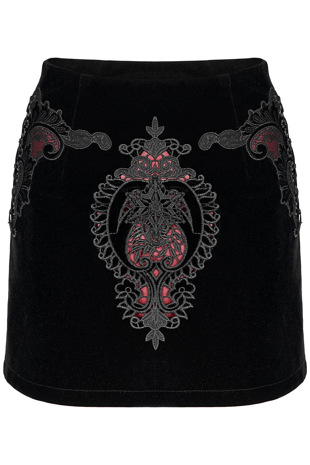 Black Velvet Vamp Mini Skirt