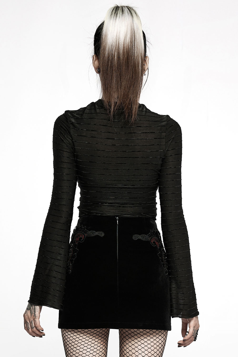 Black Velvet Vamp Mini Skirt