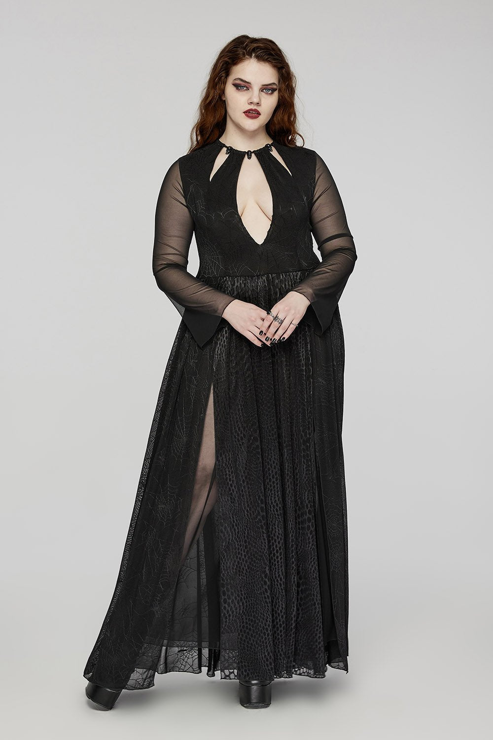 Black Widow Mesh Web Dress [Plus Size]