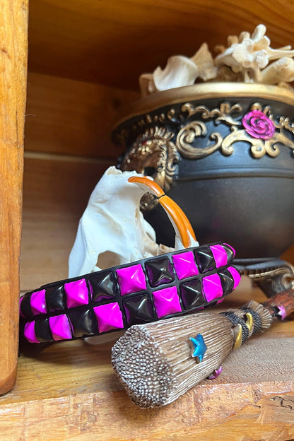 Bleed Pink Studded Belt [UNISEX]